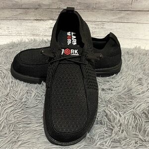 NEW Larnmern Men's Steel Toe Loafers Shoes Slip On Work Shoes, #21124 Size 9W